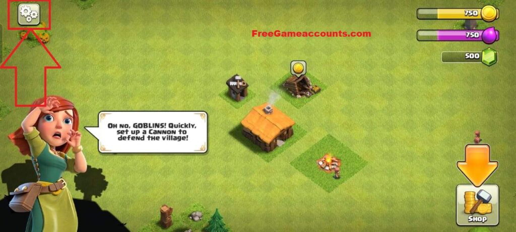 Clash of Clans Accounts Log In Step 1